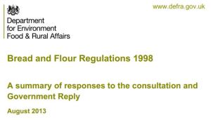 Bread and Flour Regulations 1998